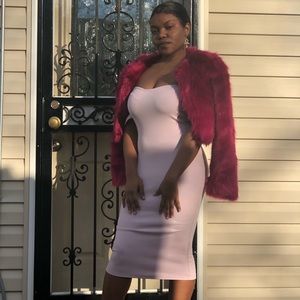 Lavender off the shoulder dress